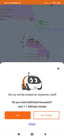 Car insurance in Getmancar app